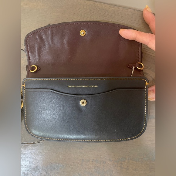 COACH Boutique 1941 Tea Rose Floral Applique Wristlet Clutch Pouch in Black - Picture 5 of 11